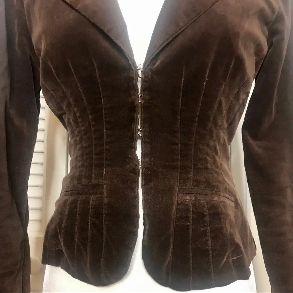 Vintage Brown Velvet Jacket - Picture 2 of 3